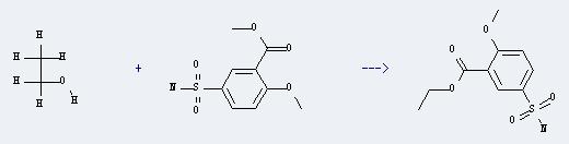 Methyl 2-methoxy-5-sulfamoylbenzoate can react with ethanol to produce ethyl 5-sulfamoyl-o-anisate